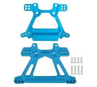 RC Maquetas Componentes para Traxxas 1/10 para Slash BL-2S 4x4 4WD RC Car Heavy Duty Aluminio Delantero Y Trasero Juego Torre Choque Mejora Control Remoto Reparación Automóviles(Blue)