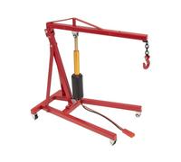 RC Maquetas Componentes para Traxxas para TRX4 para Axial para SCX10 1/10 RC Coche sobre Orugas Grúa Eléctrica De Metal Soporte De Mantenimiento De Motor Gato De Soporte(Red)