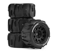 Rc Maquetas Piezas Para Arrma Para Granite Para Grom 1/18 4 Piezas 73 Mm Short Course Truck Sand Tire RC Car Upgrade Parts Accessories(Black)