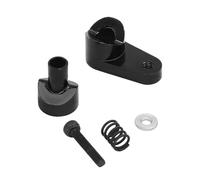 RC Maquetas Piezas para Arrma para GROM Serie para Mini para Mojave 1/14 para Granite para Typhon 1/18 Brazo Servo 20T Piezas Metálicas Mejorar Coches(Black)