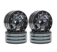 RC Maquetas Piezas para Axial para SCX10 para TRX4 para TRX6 1/10 1.9 Pulgadas Llantas Ruedas Beadlock Metal con Agujeros Tornado Piezas Trepador Control Remoto(Grey)