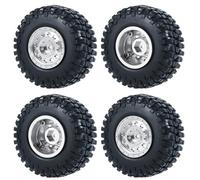 Rc Maquetas Piezas Para Axial Para SCX24 AX24 Para FMS Para FCX24 1/18 1/24 4 Uds. Juego Llantas Beadlock 1,0" Para Cubo Rueda Metal Y Neumático Goma(No.5-54mm Set)