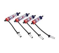 Rc Maquetas Piezas Para Axial Para TRX4 Para ZD 1/10 Para Aceite Carreras Amortiguador Ajustable 92mm Delantero 105mm Amortiguador Trasero Suspensión RC Camión Sobre Orugas(Red)