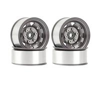 RC Maquetas Piezas para Axial para Yeti Jr 90069 D90 TF2 para Tamiya CC01 LC70 para MST 1/10 4 Uds 1.55 Rueda Metal Beadlock Llanta para Cubo Coche Trepador Control Remoto Piezas(Grey)