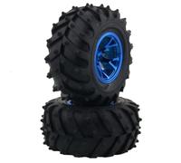 Rc Maquetas Piezas Para HSP Para HPI 1/10 120mm Neumáticos Goma Llantas Plástico Para Cubo RC Monster Car Wheels 12mm Hex Off Road Truck Piezas Mejora(Blue,2pcs)
