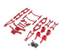 RC Maquetas Piezas para SCY 18101 18102 1/18 Metal Brazo Oscilante Grupo Copa Dirección Amortiguador Torre Kit Piezas Actualización Coche RC(Red)