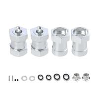 RC Maquetas Piezas para Tamiya CW-01 CW01 para Lunch Box Midnight Pumpkin para Monster Beetle WR02 Metal 12 Mm para Cubo Hexagonal Rueda Coche RC Accesorio Mejora(Silver)