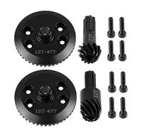 RC Maquetas Piezas para Traxxas para Mini para Maxx 1/16 Engranaje Diferencial Delantero Trasero Acero 47 + 12T Piezas Actualización Coche Control Remoto(1 Set)