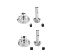 Rc Maquetas Piezas Para WPL D12 B24 B36 C14 C24 Para MN D90 D98 D99 Para MN99S 1/2/4 Pares Engranaje Eje Trasero Metal Conjunto Engranajes Eje Transmisión Piezas Accesorios(Silver,2 pcs)