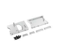 RC Marco Chasis Para MN D90 D91 D96 Para MN98 99S Viga Trasera Metal La Caja Dirección Cabina Para Coche Control Remoto Accesorios Actualizaciones Reemplazo Reparación(Silver)