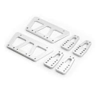 RC Marco para Axial para SCX10 1/10 Juego Placa Elevación Chasis Aleación Aluminio RC Camión Auto Todoterreno Accesorios Actualizaciones Reemplazo Y Reparación(Silver)