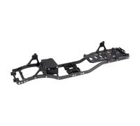 RC Marco Para SCX10 1/10 para conjunto de chasis RC Crawler con rieles de fibra de carbono, kit de marco de vehículo con soporte de metal(Black Set)