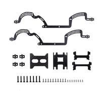 RC Marco Para TRX4M 1/18 Fibra De Carbono Para LCG Kit Para Chasis Rieles De Marco Tirantes Para Rock Sliders RC Crawler Car Piezas De Actualización DIY(Black)