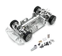RC Marco para WLtoys para Kyosho para Mini-Q9 4WD 1/28 Marco Metal Multidistancia Entre Ejes RC Coche Vehículos Orugas Accesorios Actualizaciones Reemplazo(Silver)