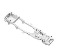 RC Marco Para WPL D12 1/10 Kit De Chasis De Metal R604S RC Para Coche De Carreras Camión Accesorios De Actualización(Silver)