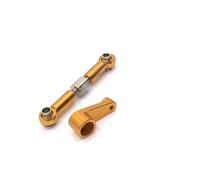 RC Modelos Piezas para WLtoys 1/14 144010 144001 144002 1/12 124016 124017 124018 124019 LC 1/14 RC Barra Direcció Metal Mejorada Brazo Servo 28 Dientes(Yellow)