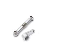 RC Modelos Piezas para WLtoys 1/14 144010 144001 144002 1/12 124016 124017 124018 124019 LC 1/14 RC Barra Direcció Metal Mejorada Brazo Servo 28 Dientes(Silver)