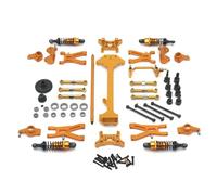 RC Modelos Piezas para WLtoys A959 A949 A969 A979 K929 1/18 Metal Brazo Oscilante Varillaje Dirección Kit Amortiguador Actualización Piezas Coche RC(Yellow)