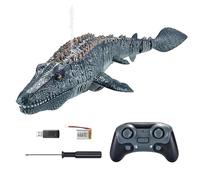RC Mosasaurus Water Toy - Swimming Mosasaurus, Dinosaurio en Agua remota | en la Piscina con Agua Ligera y rociada, Barco Aqua Dinosaur RC, para Reptiles Marinos a contr
