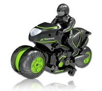 RC Motorcycle,RC Fancy Stunt Motorcycle,2.4G Drift Double Sided Remote Control Car,Battery Life Up to 105 Minutes,360-degree Rotation,Driving Speed 10KM/H,45-Degree Skew (Single Battery Version)