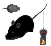 RC Mouse - Interactivo y realista | Raţ gatos y perros teledirigidos flocados | Juguete eléctrico para entrenamiento y ejercicio físico para entrenamiento en casa ejercicio cámara de perros de