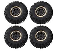 RC Neumáticos Compatible con Axial para SCX24 para TRX4M para FMS para FCX24 1/18 1/24 RC Crawler Car Parts 4 Uds 55X22Mm 1,0 Llanta De Rueda De Latón Neumático De Goma