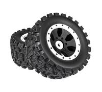 RC Neumáticos Piezas Para Arrma 8S Para Outcast Para Traxxas Para X-MAXX 1/5 2 Piezas 211 Mm Neumático RC Accesorios Y Actualizaciones Reemplazo Reparación(Black)