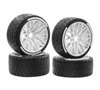 RC Neumáticos Piezas Para Arrma Para Firebird Para Felony Para FSR 1/7 GT Neumático Carretera Coche RC Vehículos Orugas Piezas Carreras Accesorios Actualizaciones Reemplazo(White)