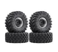 RC Neumáticos Piezas Para Axial Para Capra Para Wraith Para Traxxas Para TRX4 Gen8 Para Everest Neumáticos Gen7 Pro 2. Y Ruedas Beadlock 12 Mm Rines Hexagonales Coche RC(Black Silvery)