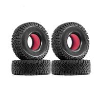 RC Neumáticos Piezas Para Axial Para SCX10 II III Para Traxxas Para TRX4 Para Tamiya CC01 D90 1/10 Insertos Esponja Ultrasuaves Y Neumáticos 1.9" RC Crawler(Red)