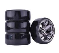 RC Neumáticos Rueda para Traxxas para D4 para HSP para HPI para Tamiya 4PCS 1/10 RC Drift On-Road Wheel Hard Pattern Tire Drifting RC Car Accesorios(Gray)