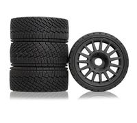 RC Neumáticos Ruedas para ARRMA para Traxxas para Redcat para Team para Kyosho para HSP para Buggy 1/7 1/8 Neumáticos Rueda 17mm Hex 100mm RC para Rally Todoterreno Coche(Black)