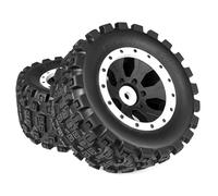 RC Neumáticos Ruedas para Traxxas para X-MAXX para Arrma Kartun 8S para Outcast para Buggy 1/5 2 Uds 211mm Ruedas Neumáticos RC Coche Modificado Crawlers Camiones(White)