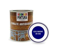 RC ocio Pintura antioxidante exterior para metal minio Pinturas esmalte antioxido para galvanizado, hierro, forja, barandilla, chapa para interiores y exteriores - Lata 750ml(Azul Marino)