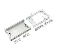 RC Orugas Accesorios For Mn D90 D91 D96 For Mn98 99s 1/12 Tail Beam Steering Gear Compartment Shock Absorber Bracket RC Crawler Car Upgraded(Silver)