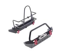 RC Orugas Accesorios Para Axial Para Scx10 90046 III AXI03007 Traxxas Para Trx4 Para Defender 1/10 Parachoques Trasero Delantero De Metal Con Gancho De Remolque RC Crawler(1 set)