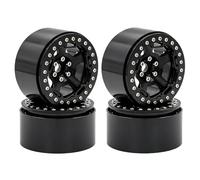 RC Orugas Accesorios Para Axial Para Scx10 II III Para Wraith Para Capra RR10 RBX10 Para Traxxas Para Trx4 D90 1/10 2.2" Llantas Con Beadlock Bujes Coche RC(Black)