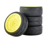 RC Orugas Accesorios Para TamIya Para TT01 Para TT02 XV01 TA06 PTG-2 Para Hpi WR8 Para Kyosho Para Hsp 1/10 Neumáticos De Coche RC En Carretera Rueda Neumático Deriva(Yellow,B)