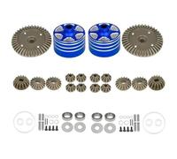 RC Orugas Accesorios Para Tamiya XV-02 MB-01 XM-01 22049 1/10 Caja Diferencial De Metal Y Juego Engranajes 39T RC Piezas Mejora Coche Accesorios(Blue,B)