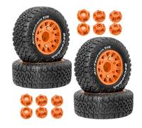 RC Orugas Maquetas Para Arrma Para 727 Para Losi Neumáticos Camión A Escala 1/10 Con Llantas Plástico 12 14 17mm Hex RC Reparación Coches Modificar Piezas Mejora(Orange)