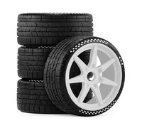 RC Orugas Maquetas Para Arrma Por Infraction Para Limitless Para Felony Grave Fsrc Modelo Gt Huannao X3gt 1/7 1/8 17mm 4 Uds Neumáticos RC Piezas De Mejora(WHITE)