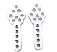 RC Orugas Maquetas Para Axial Para SCX10 90046 90047 D90 D110 1/10 2 Uds 4 Uds Soporte Amortiguador Metal RC Crawler Pieza De Actualización Accesorios(Silver,2pcs)