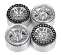 Rc Orugas Neumáticos Compatible Con Axial Para SCX10 Para TRX-4 1/10 Piezas De Mejora Coche RC Crawler Y Camión 4 Llantas De Aleación Metálica 1,9 Pulgadas Con Beadlock Y Bujes