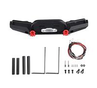 RC Parachoques Delantero, 1/10 RC Crawler Metal Front Bumper LED Luz Diseño Resistente para Competición, Uso Diario y Personalización for SCX10II Coche de Control Remoto