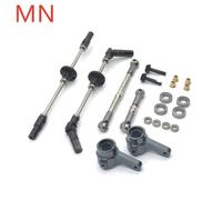 RC Partes de acero Ejforma de transmisión de engranaje de acero C14 C24 C34 B14 B24 B16 B36 D12 MN MN99S Compatible con varios modelos de 1 a escala Reemplazo del eje del eje trasero delantero(MN 4x4)