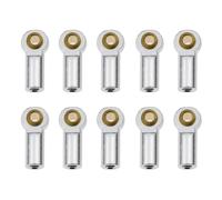 RC Piezas Coche Compatibile con Axial para SCX10 D90 D110 para Tamiya 1/10 Coche Radiocontrol Upgrade Piezas Metal M3 Aluminio Conexión Extremo Varilla Junta Esférica 10pzs(Silver)