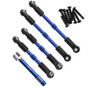RC Piezas Coche Compatible con ARRMA para Gorgon Mega 550 2WD para VORTEKS 1/10 RC Piezas De Coche Aleación Aluminio Varilla Tracción Completa para Juego Enlace Compuesto 4 Uds(Blue)