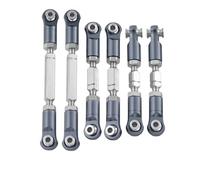 RC Piezas Coche Compatible con ARRMA para Mojave 4S para BLX para Desert para RTR 1/8 RC Parts 6PCS Juego De Varillas Enlace Dirección Distancia Entre Ejes Aleación Aluminio(Gray)