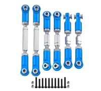 RC Piezas Coche Compatible con ARRMA para Mojave 4S para BLX para Desert para RTR 1/8 RC Parts 6PCS Juego De Varillas Enlace Dirección Distancia Entre Ejes Aleación Aluminio(Blue)