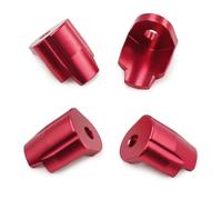 RC Piezas Coche Compatible con Arrma para Mojave para Granito para Typhon para GROM 1/18 1/14 RC Piezas De Coche Cubierta Protectora De Choque De Metal 4 Uds(Red)